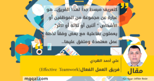 فريق العمل الفعال(Effective Teamwork) بقلم: علي أحمد الهردي